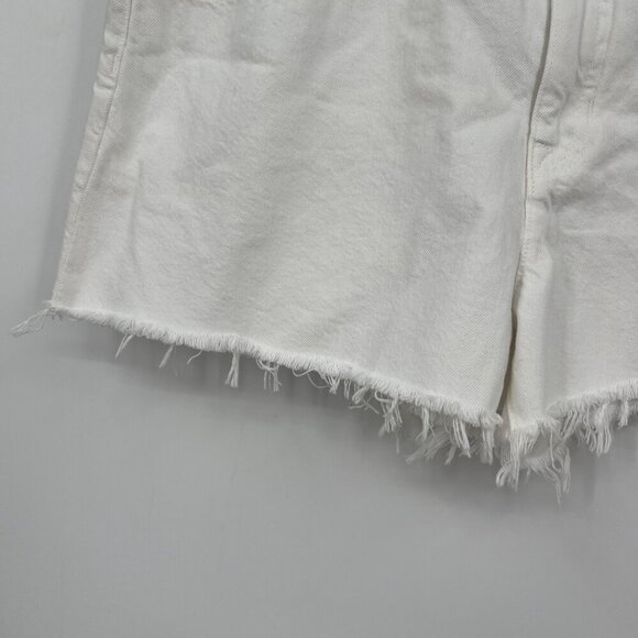 Relaxed denim short in white raw hem woman's size 31 new with tag - Picture 5 of 15